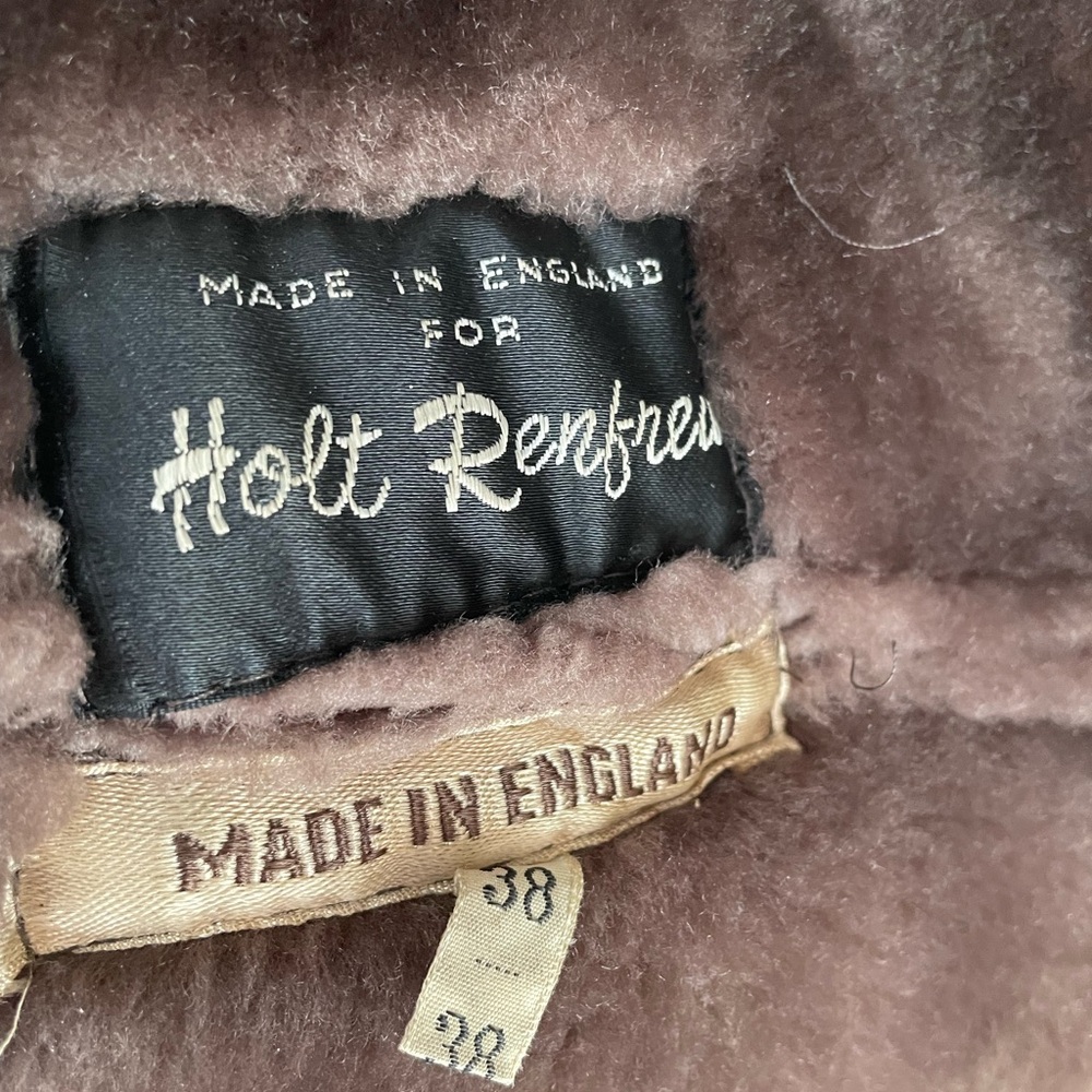 HOLT RENFREW 43”chest classic Californian rancher sheepskin coat real vintage - Picture 3 of 16